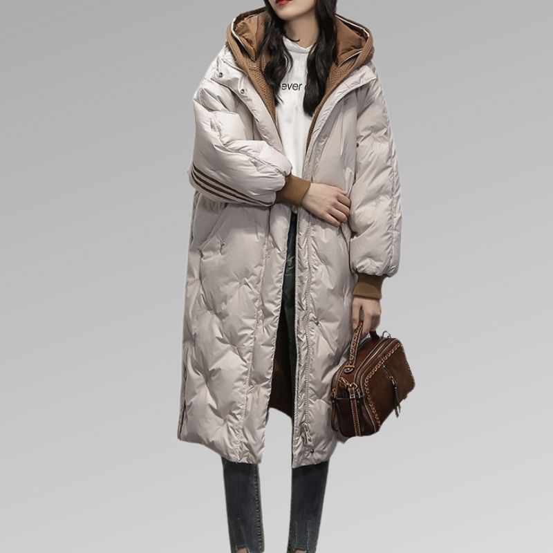 Hannah Luxurious Long Coat For Confident Women By Streetwave Premium Puffer Overcoat