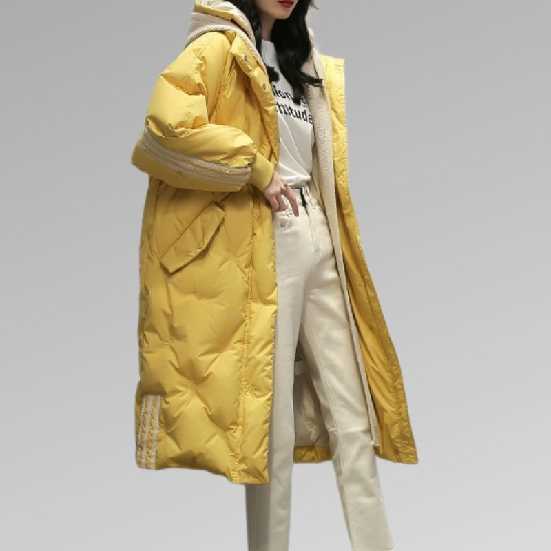Hannah Luxurious Long Coat For Confident Women By Streetwave Premium Puffer Overcoat