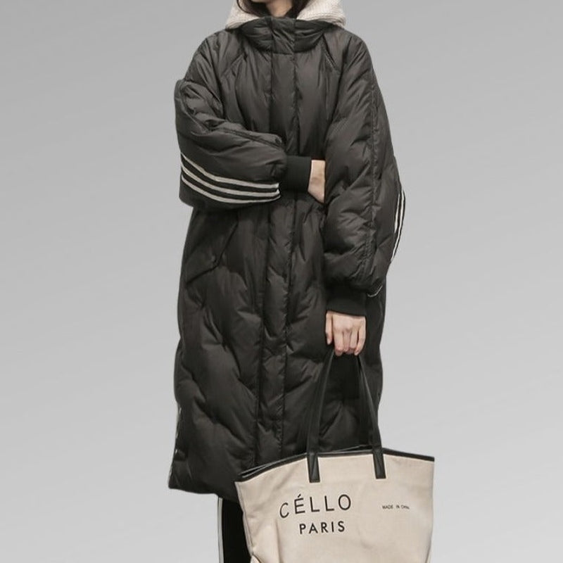 Hannah Luxurious Long Coat For Confident Women By Streetwave Premium Puffer Overcoat