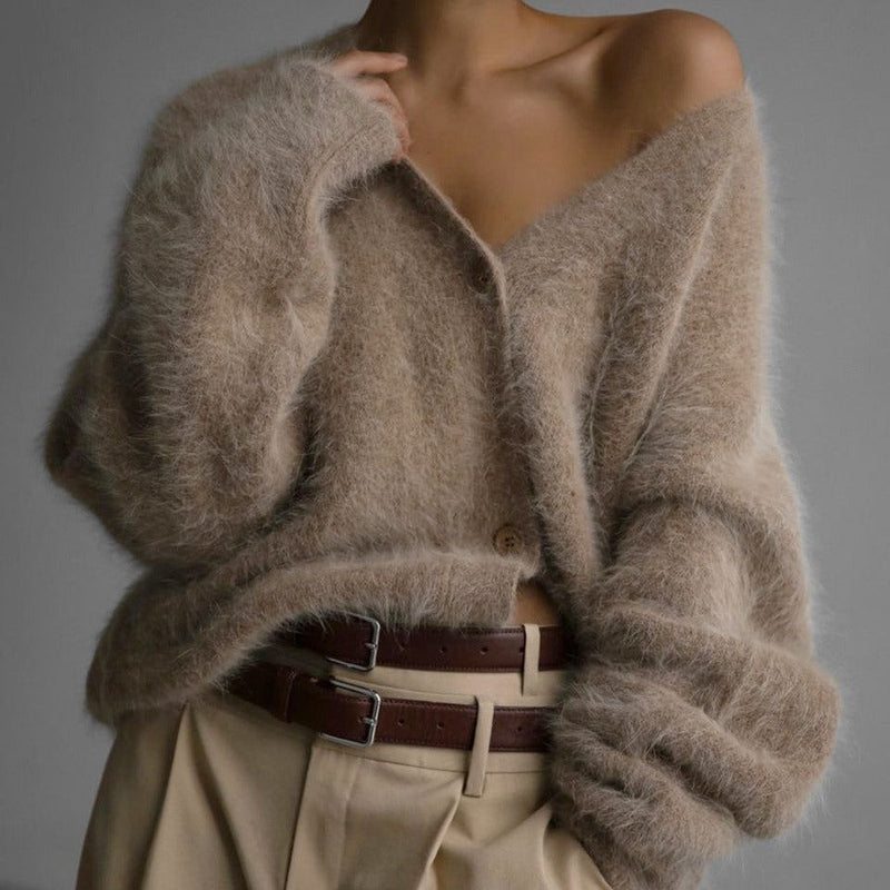 Marina Women's Cardigan By Street Wave Cozy Soft Fuzzy Knit For Everyday Occasions