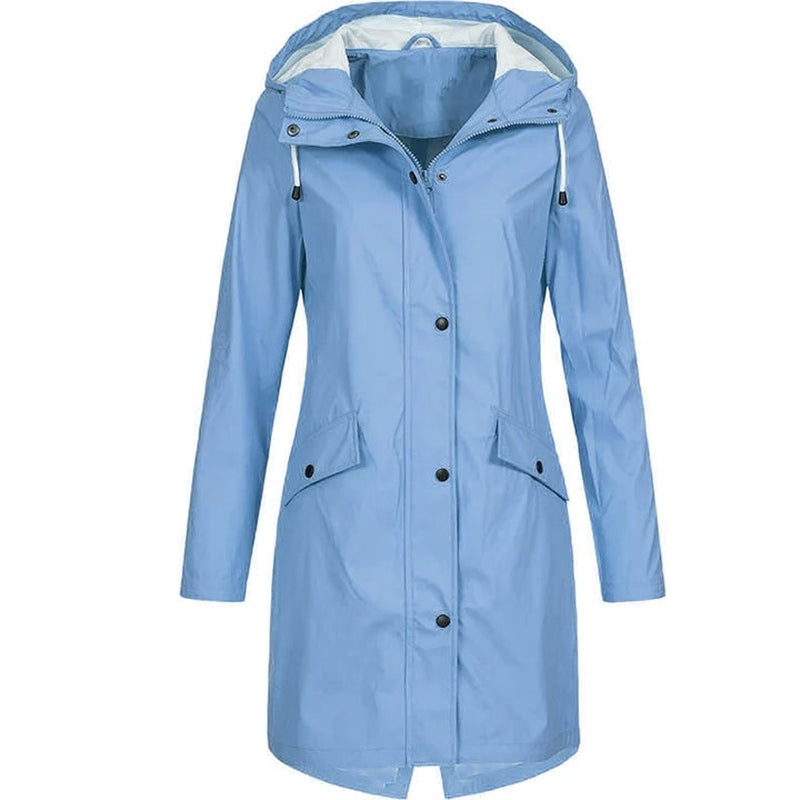 Street Wave Sophie Waterproof Raincoat for Women Elegant All Weather Hooded Coat