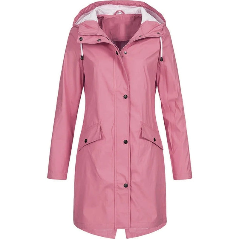 Street Wave Sophie Waterproof Raincoat for Women Elegant All Weather Hooded Coat