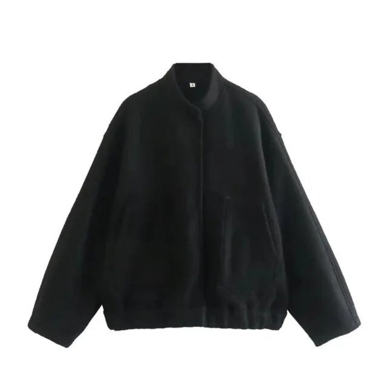 Avelena Womens Oversized Bomber Jacket For Fall Winter Trendy Cozy Warmth Street Wave