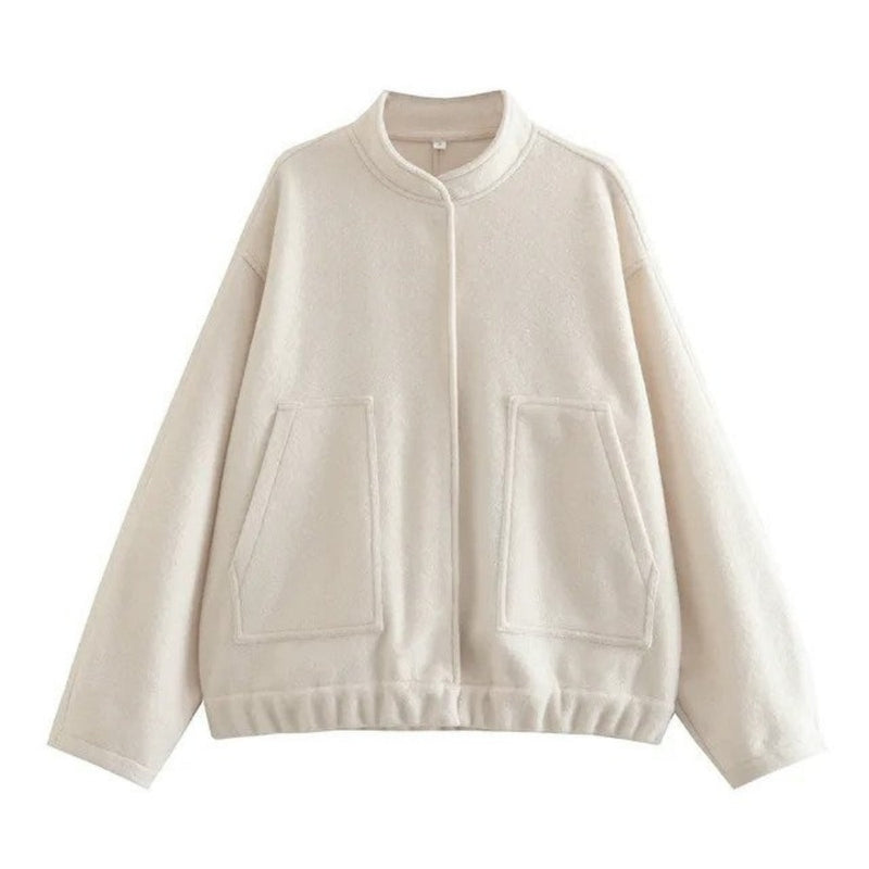 Avelena Womens Oversized Bomber Jacket For Fall Winter Trendy Cozy Warmth Street Wave