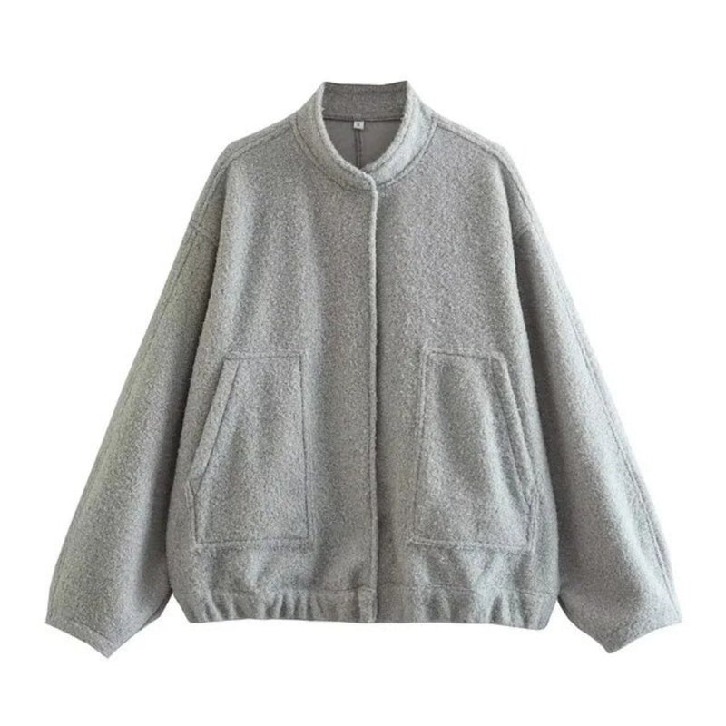 Avelena Womens Oversized Bomber Jacket For Fall Winter Trendy Cozy Warmth Street Wave