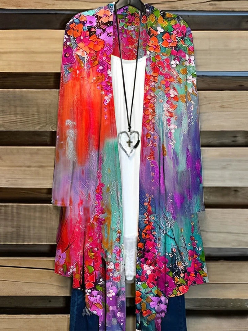 Annalena Wrap Cardigan With Elegant Floral Print By Street Wave For Women Sophisticated Comfort And Style