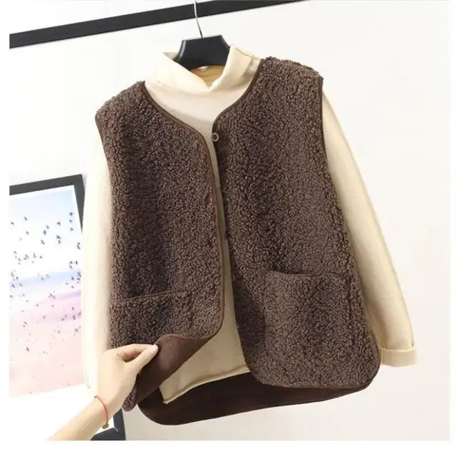 Street-wave Womens Sleeveless Fleece Jacket Cozy Warm Lightweight For Active Women