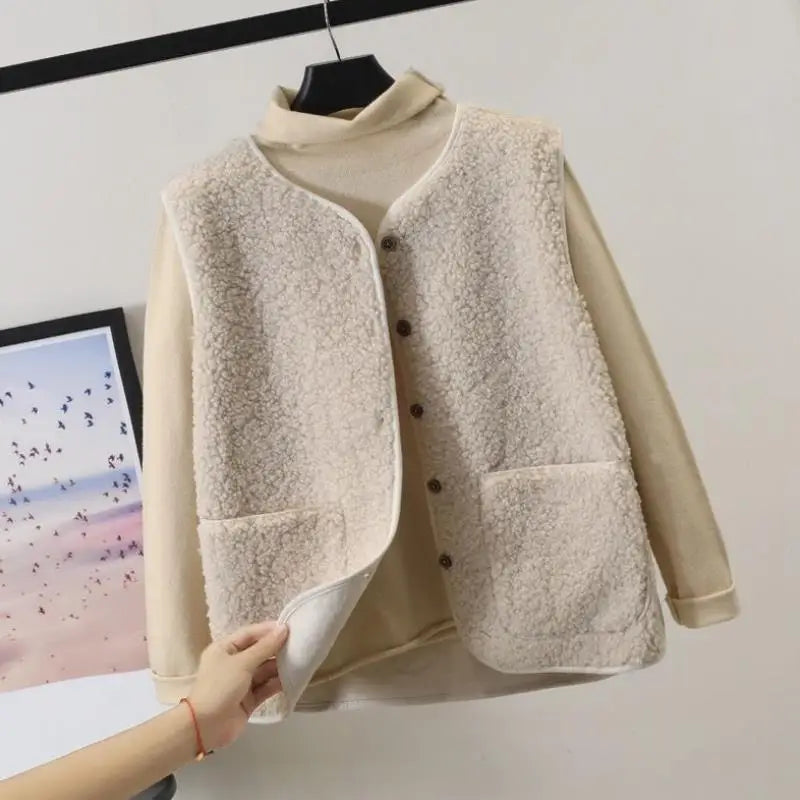 Street-wave Womens Sleeveless Fleece Jacket Cozy Warm Lightweight For Active Women