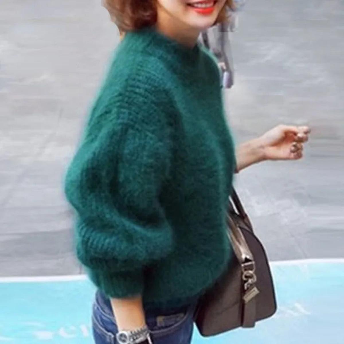 Street Wave Womens Trendy Cozy Warm High Neck Knit Sweater Fiona