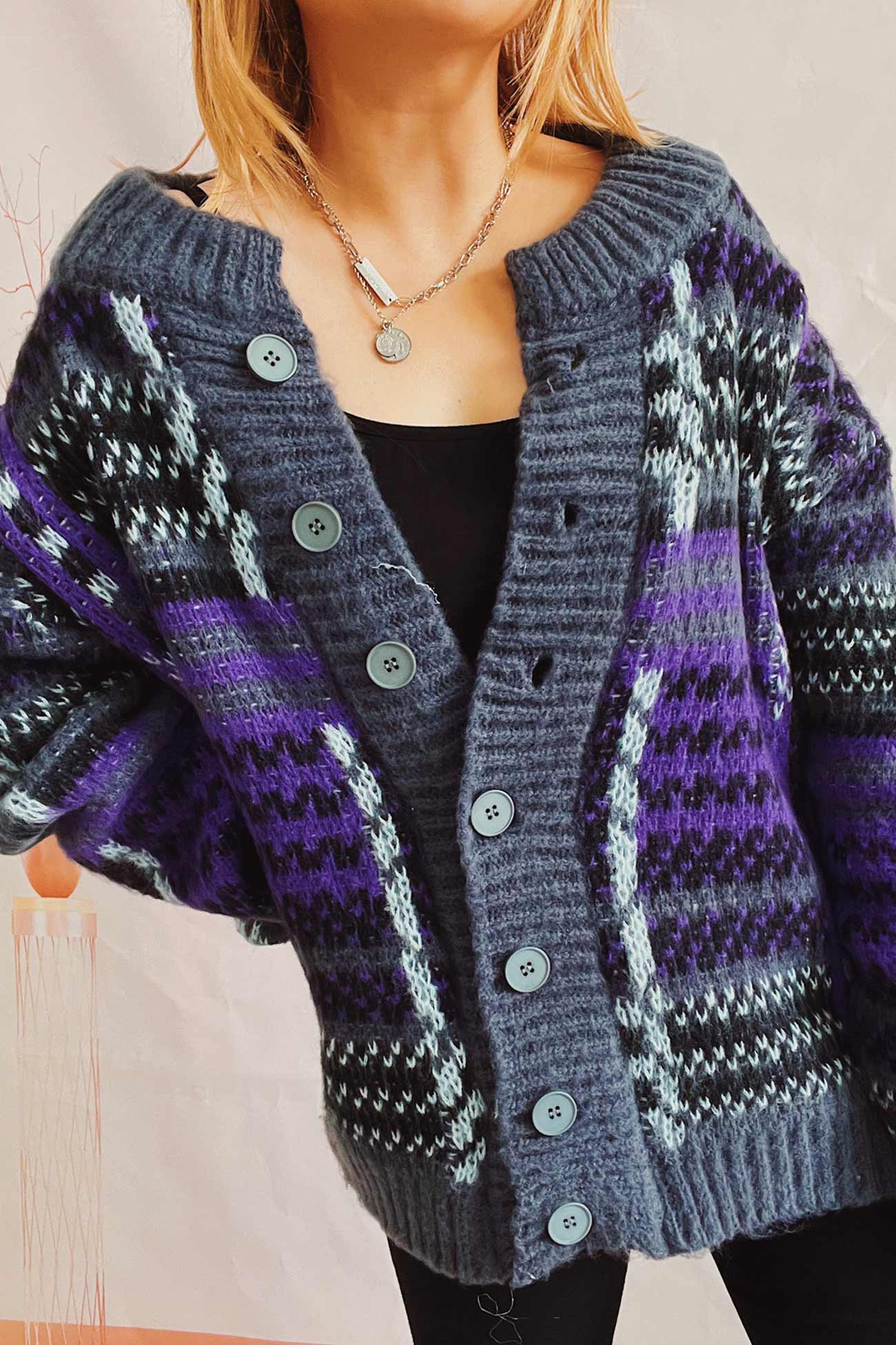 Street-wave Oversized Knit Cardigan For Women - Effortless Elegance, Cozy Comfort, Premium Quality