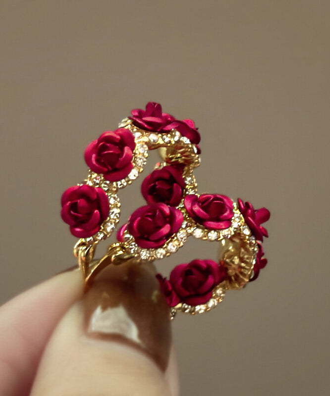 Boucles d'oreilles créoles vintage en argent sterling doré et zircon rose - Street-Wave