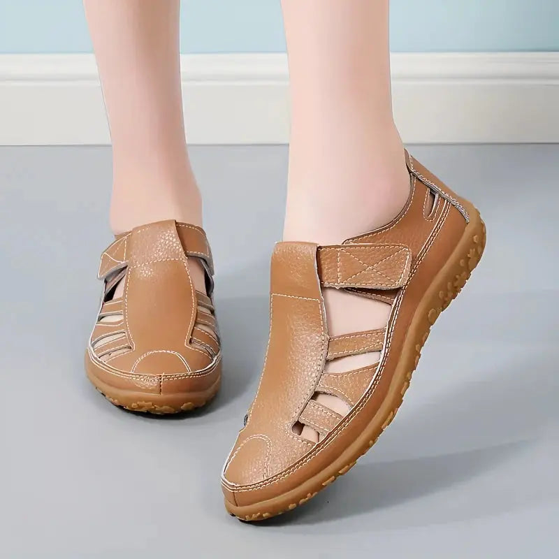 Street Wave Vintage Leather Sandals For Women Timeless Comfort