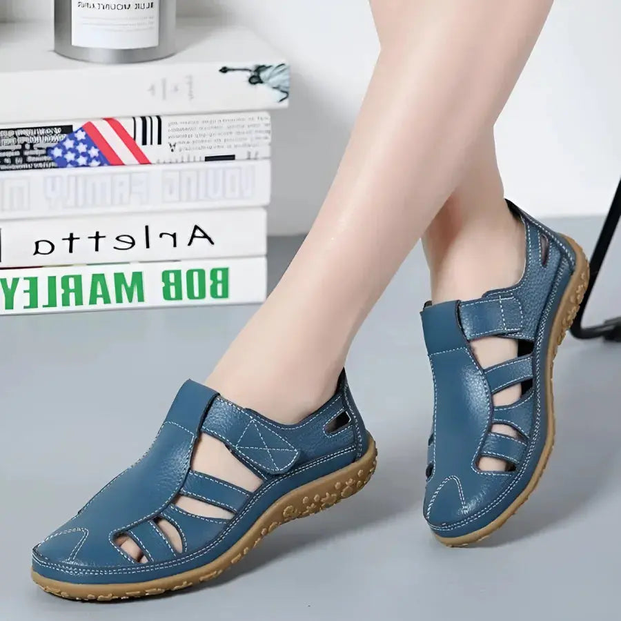 Street Wave Vintage Leather Sandals For Women Timeless Comfort