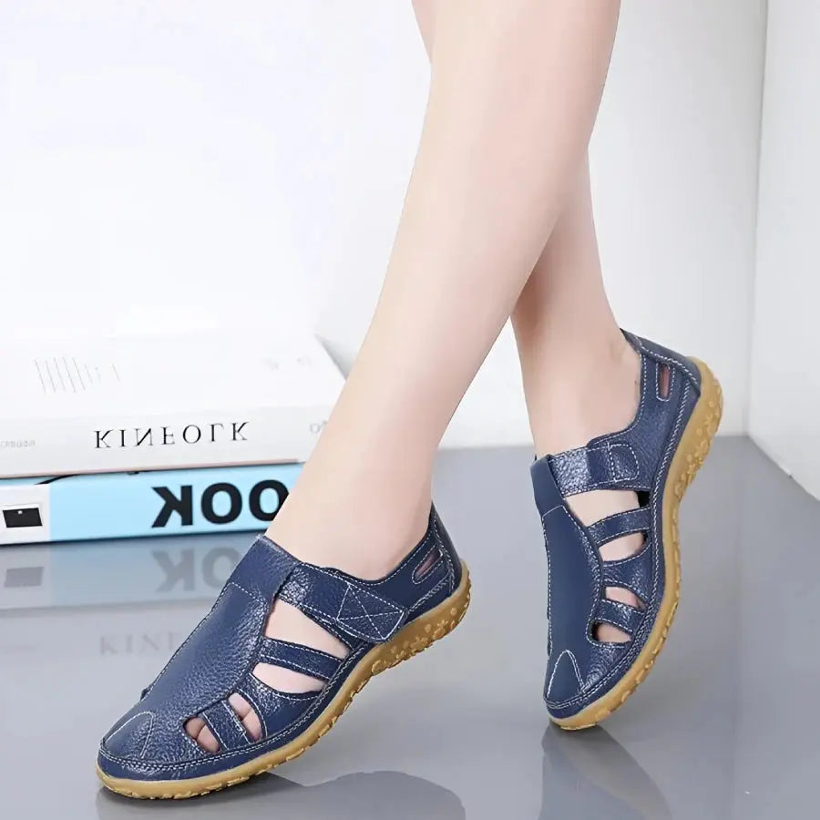 Street Wave Vintage Leather Sandals For Women Timeless Comfort