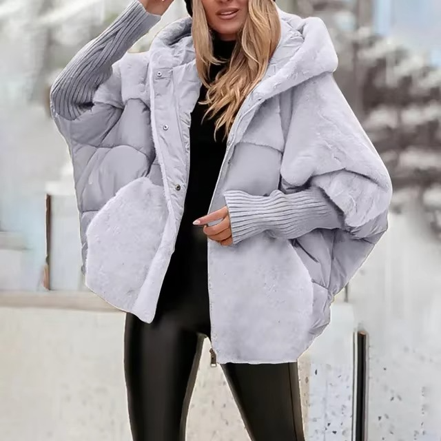 Street-wave Womens Hooded Puffer Jacket Insulated For Cold Weather With Relaxed Fit