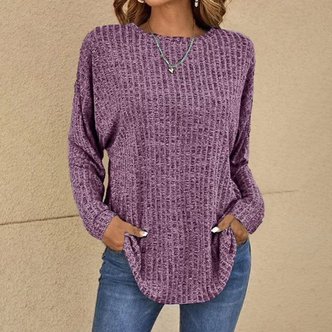 Streetwave Cozy Modern Sweatshirt For Women Timeless Chic Meets Effortless Comfort In Polyester Knit