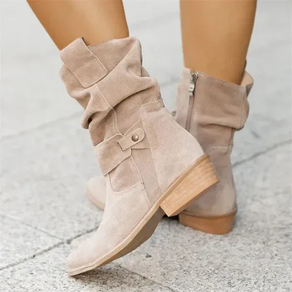 Streetwave Women Low Heel Boots For All Day Comfort Durable Trendy Casual Style With Easy Care
