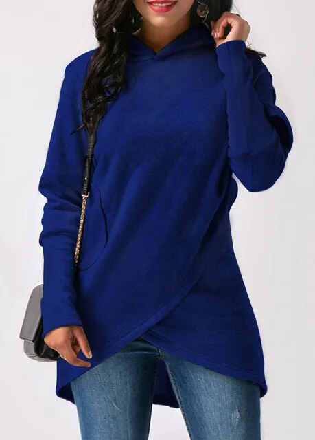 Street-wave Asymmetric Cut Pullover For Women Elegant Modern Knitwear With Flair