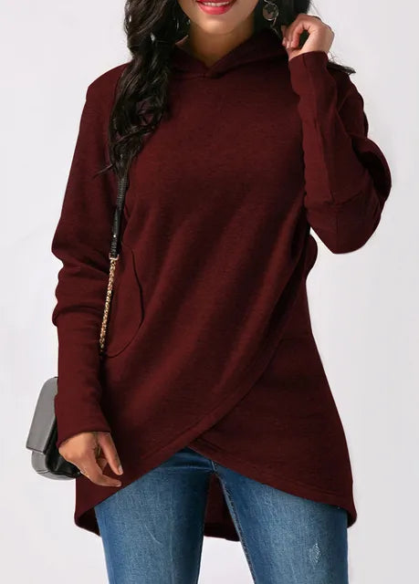 Street-wave Asymmetric Cut Pullover For Women Elegant Modern Knitwear With Flair