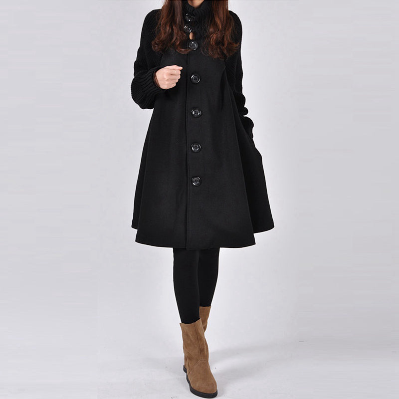 Streetwave Chic Long Coat for Women Elegant Warm Versatile Outerwear Three Color Options