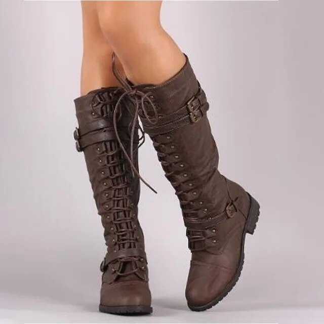Street-wave Retro Lace Up Boots For Women Steampunk Style With All Day Comfort In Stock