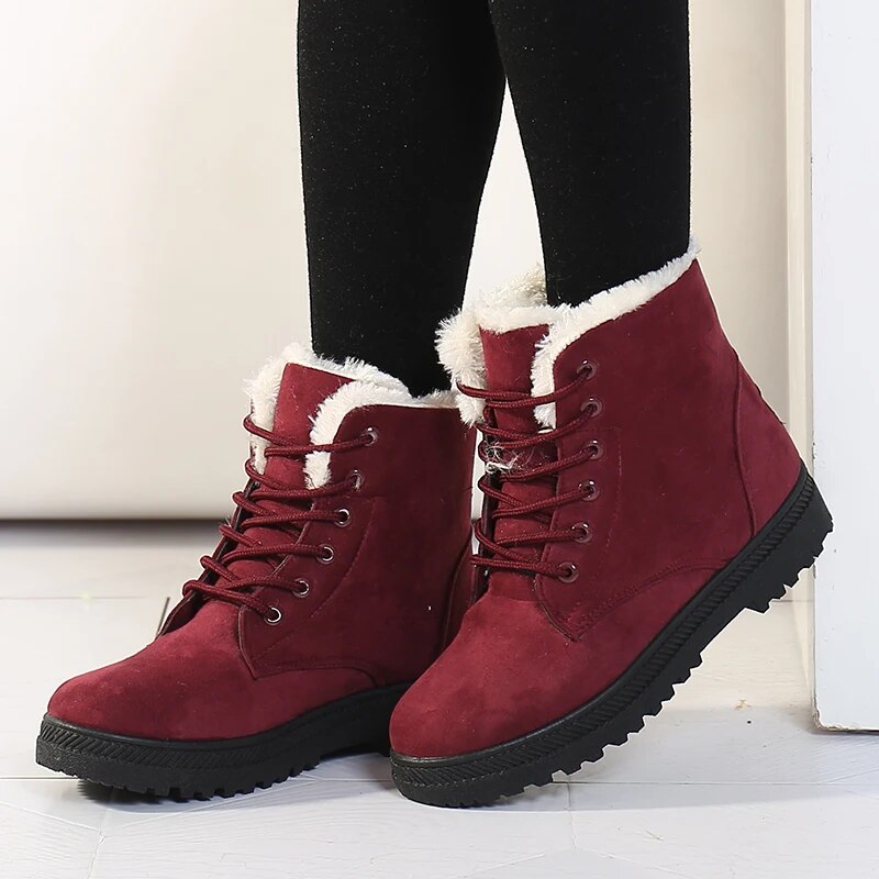 Streetwave Women Winter Snow Boots Cozy Warm Fur Lined Ankle Boots For Snow Adventures