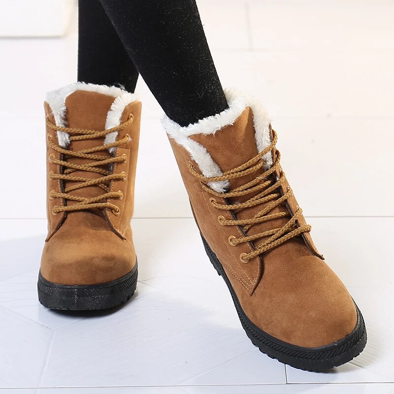 Streetwave Women Winter Snow Boots Cozy Warm Fur Lined Ankle Boots For Snow Adventures