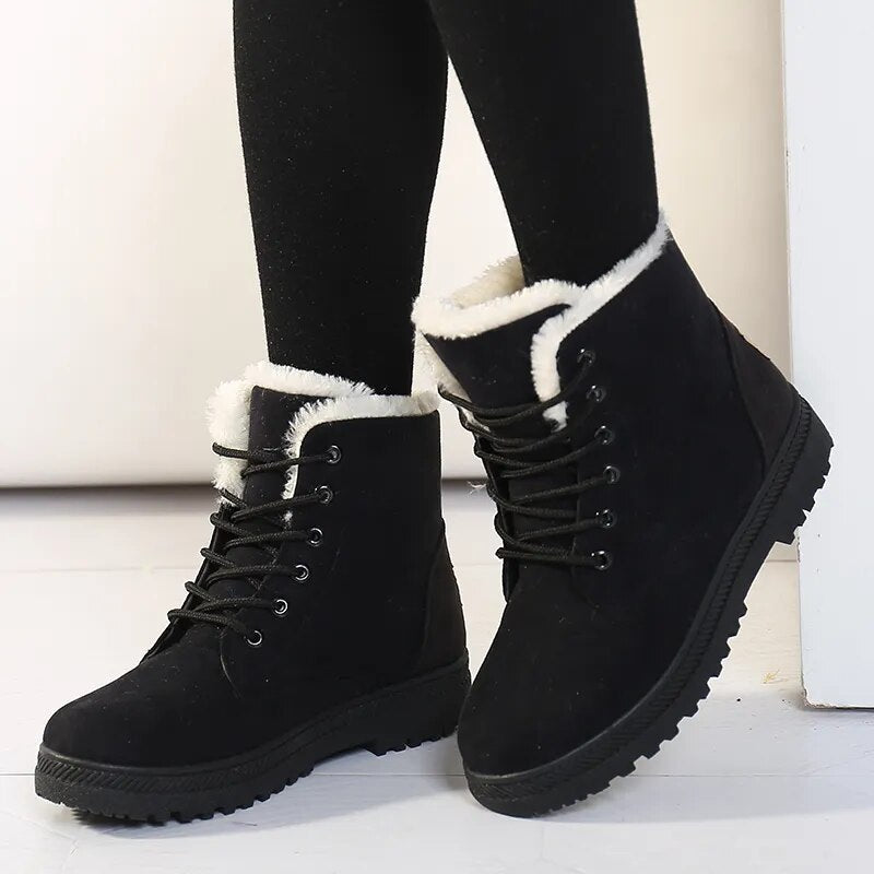 Streetwave Women Winter Snow Boots Cozy Warm Fur Lined Ankle Boots For Snow Adventures