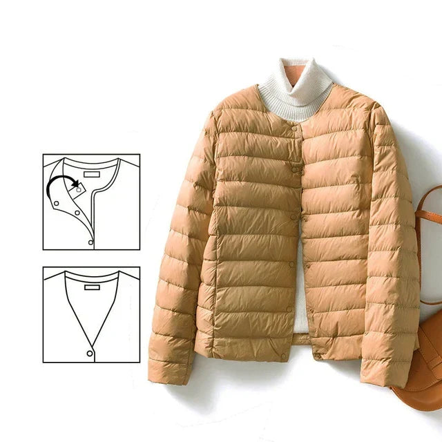 Street-wave Women Puffer Jacket Cozy Warm Insulated Quilted Winter Outerwear For Everyday