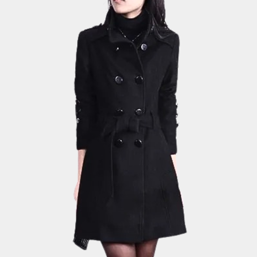 Street Wave Belted Winter Coat For Women With Elegant Tailored Belt For Warmth And Style