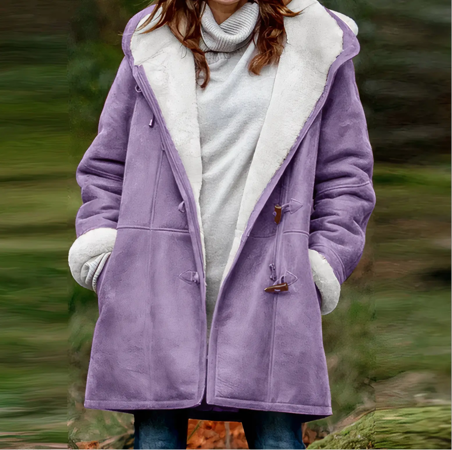 Street-Wave Pink Faux Fur Lined Winter Coat With Cozy Hood For Women Warmth And Comfort Everyday Outerwear