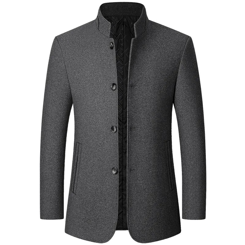 Streetwave Mens Wool Blend Jacket With Modern Warmth For City And Workwear Everyday