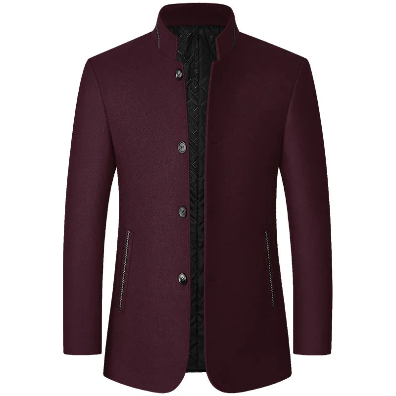 Streetwave Mens Wool Blend Jacket With Modern Warmth For City And Workwear Everyday