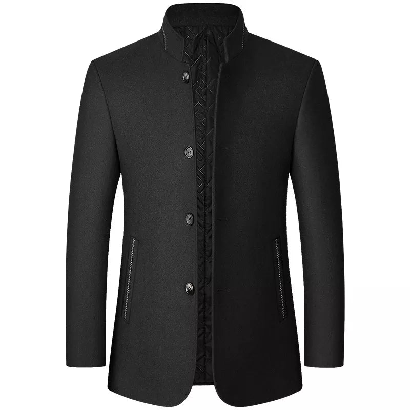 Streetwave Mens Wool Blend Jacket With Modern Warmth For City And Workwear Everyday