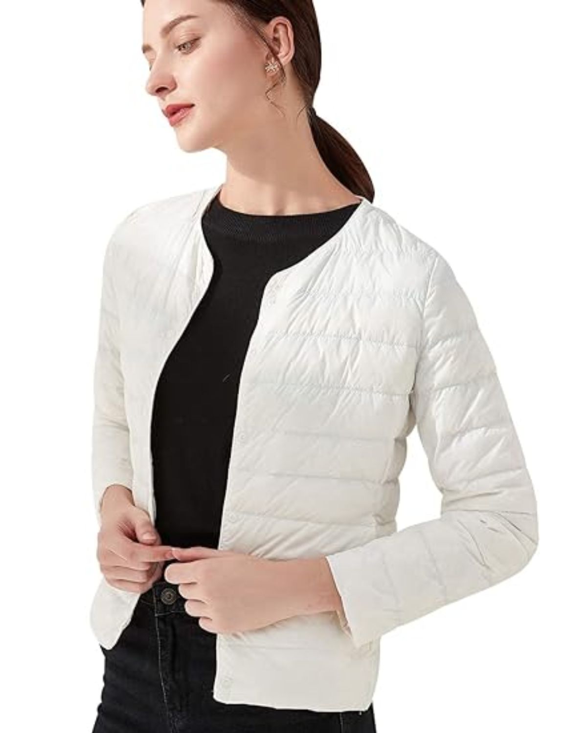 Street Wave Lightweight Down Jacket For Women Cozy Warmth Quilted Puffer Coat Essentials