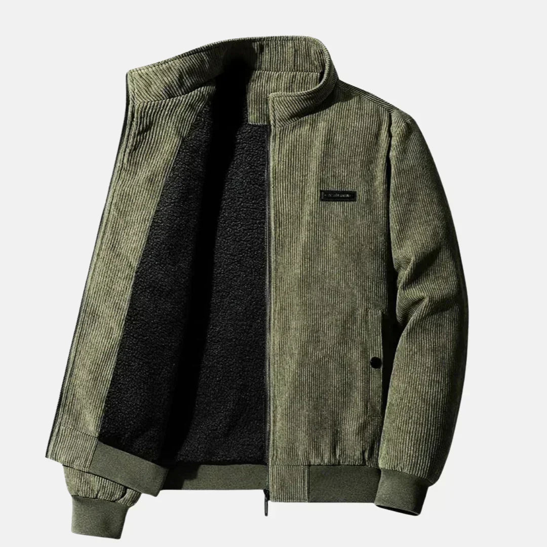Street-Wave Retro Cordura Jacket For Men Fleece Lined Casual Yet Versatile Outerwear