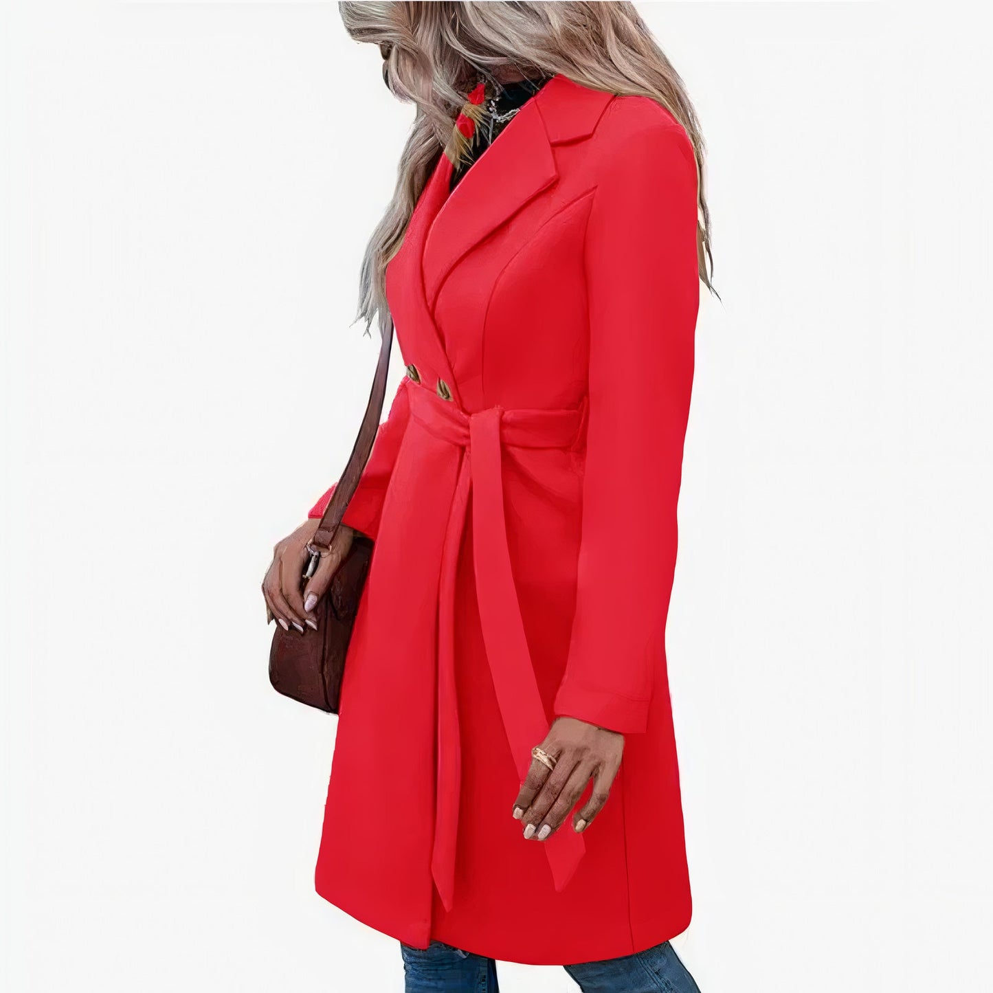 Street-Wave Oversized Coat For Women With Relaxed Fit And Statement Button Details For Everyday Styling