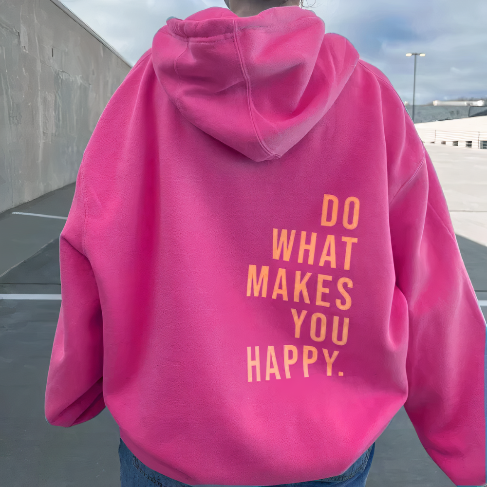 Street Wave Summer Text Back Print Hoodie Unisex Cozy Knit