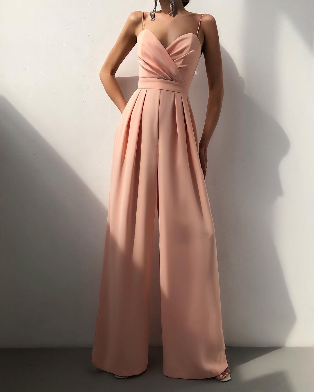 Street Wave Strappy Wide Leg Jumpsuit For Women Comfort