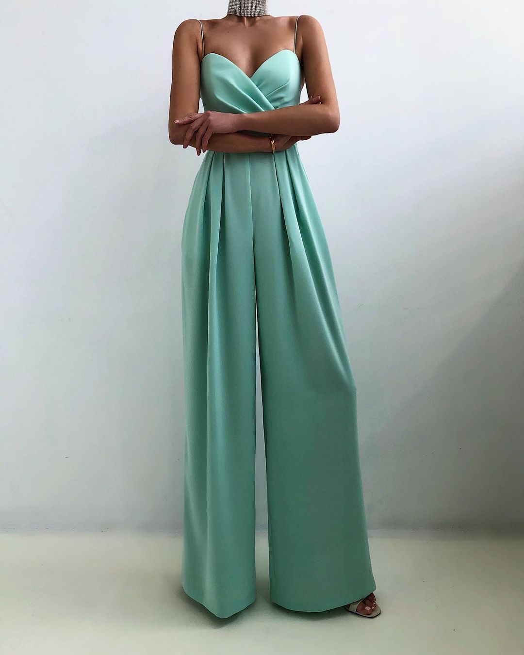 Street Wave Strappy Wide Leg Jumpsuit For Women Comfort
