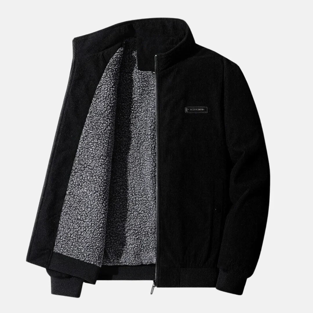 Street-Wave Retro Cordura Jacket For Men Fleece Lined Casual Yet Versatile Outerwear