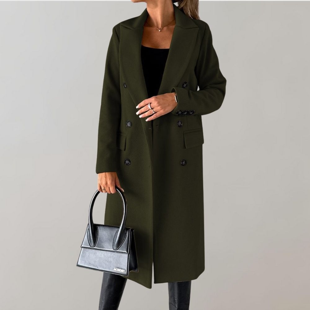 Street-Wave Elara Long Winter Coat For Women Warm Timeless Pink Outerwear Everyday Fashion Essential