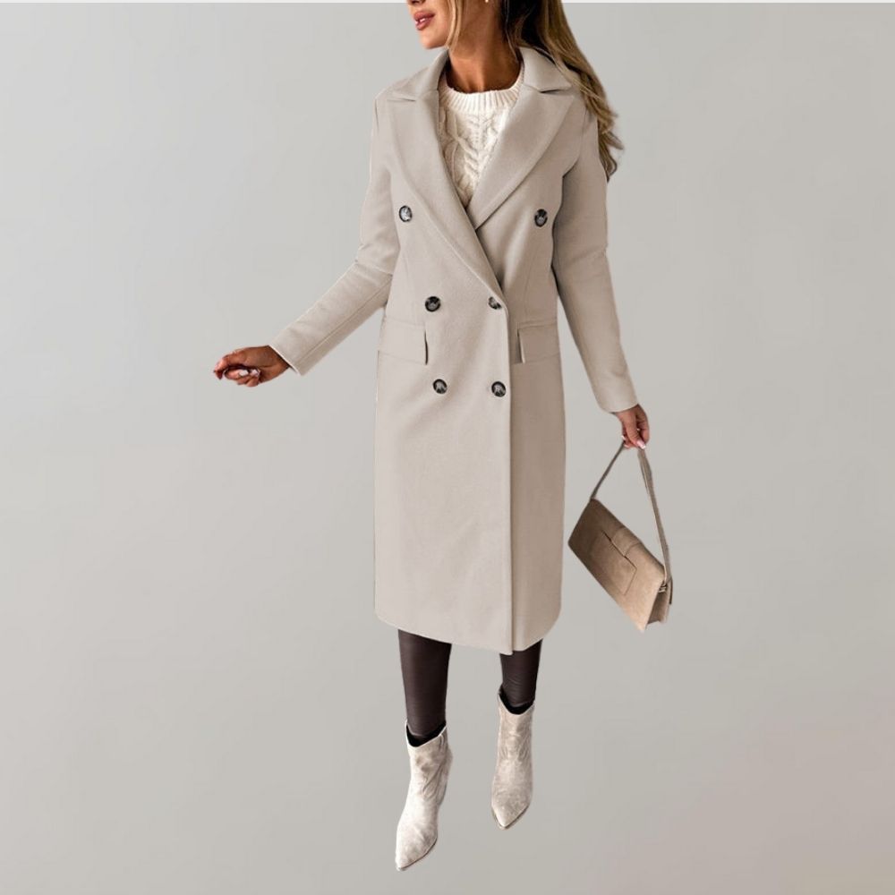 Street-Wave Elara Long Winter Coat For Women Warm Timeless Pink Outerwear Everyday Fashion Essential