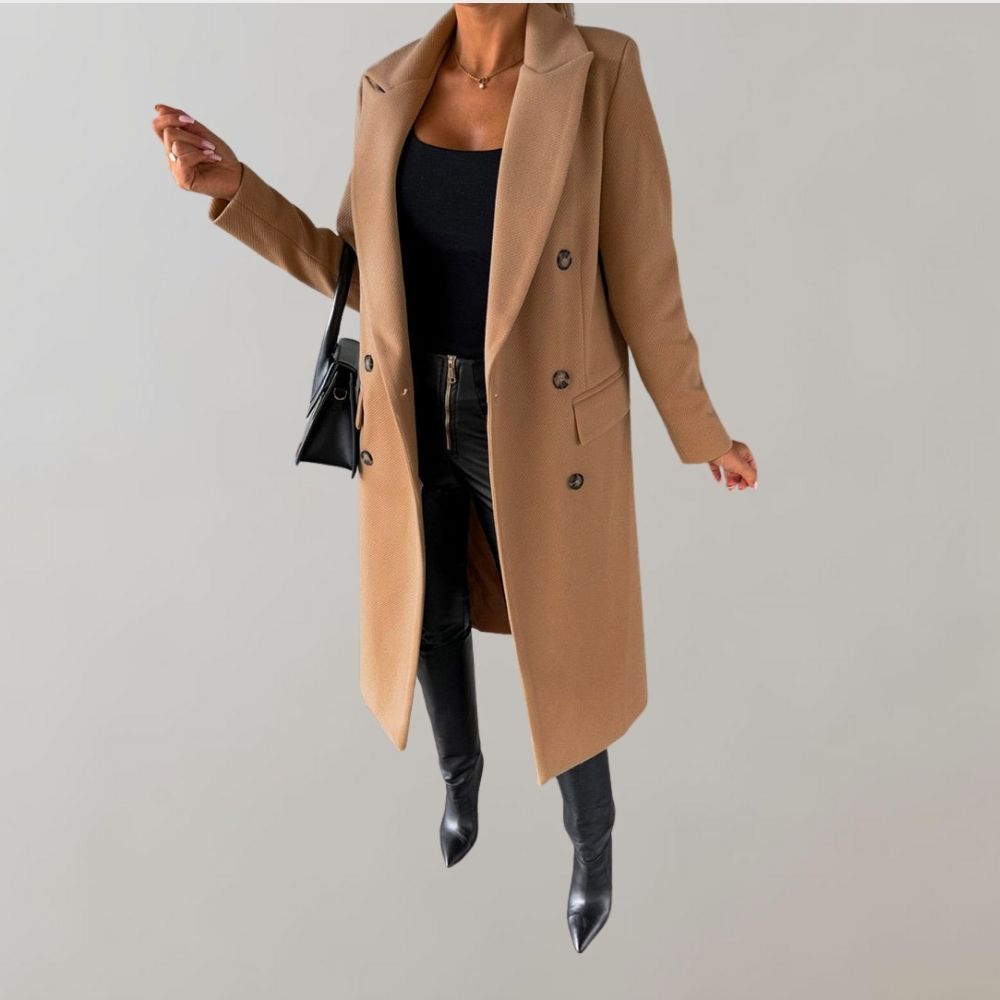 Street-Wave Elara Long Winter Coat For Women Warm Timeless Pink Outerwear Everyday Fashion Essential