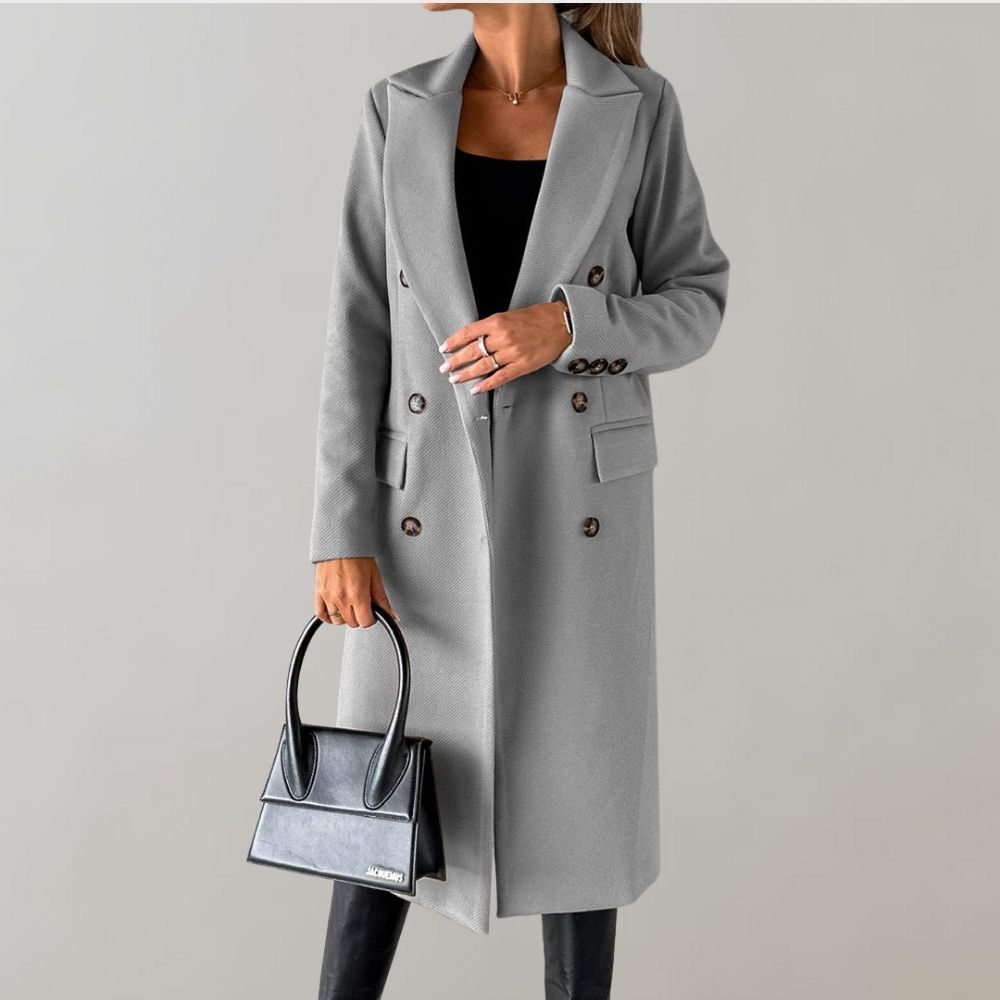 Street-Wave Elara Long Winter Coat For Women Warm Timeless Pink Outerwear Everyday Fashion Essential