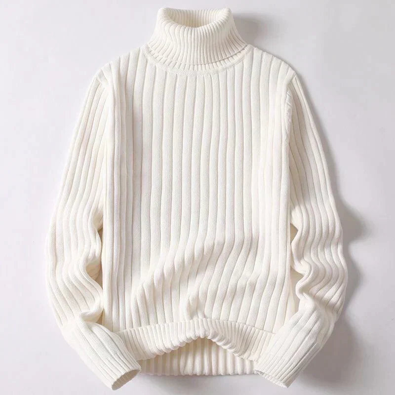 Street-wave Merino Wool Rollneck Sweater For Modern Men Luxurious Warmth And Premium Comfort
