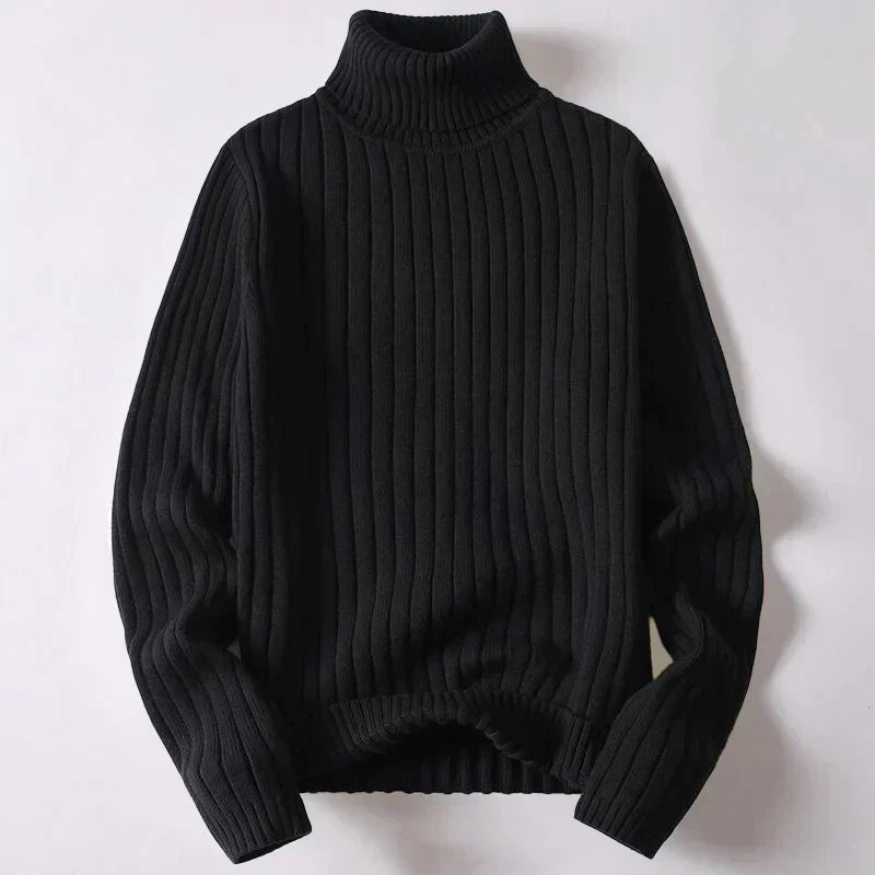 Street-wave Merino Wool Rollneck Sweater For Modern Men Luxurious Warmth And Premium Comfort