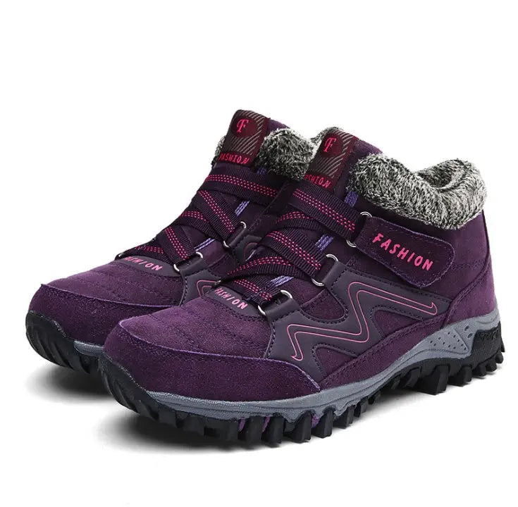 Street-Wave Warm Velvet Boots For Women With Cozy Fur Lining