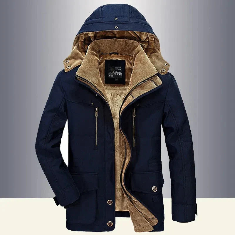 Waylynn Warren Hooded Padded Coat With Thermal Fleece And Detachable Hood