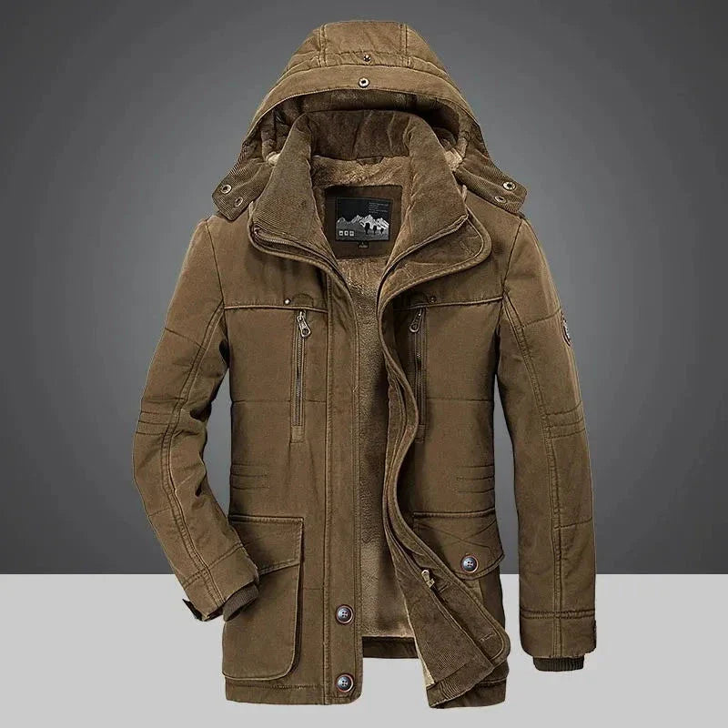 Waylynn Warren Hooded Padded Coat With Thermal Fleece And Detachable Hood